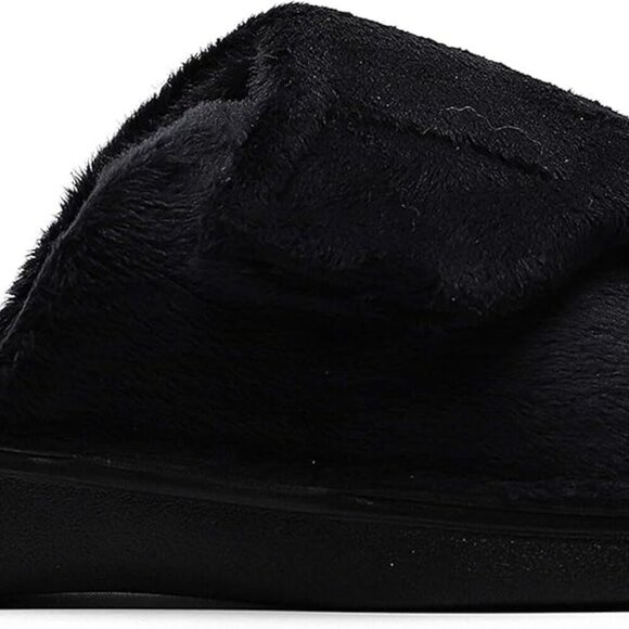 Women's Orthopedic Fuzzy House Slippers Arch Support Heel Cup Sandals - Picture 4 of 8